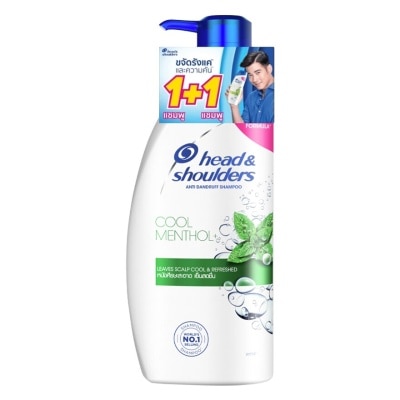 Head&Shoulder Head Shoulders Shampoo Anti Dandruff Cool Menthol 370 Ml. Twin Pack แชมพูขจัดรังแค