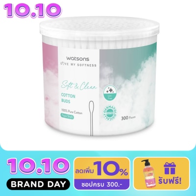 WATSONS วัตสัน สำลีก้านกระดาษ 300 ก้าน. image