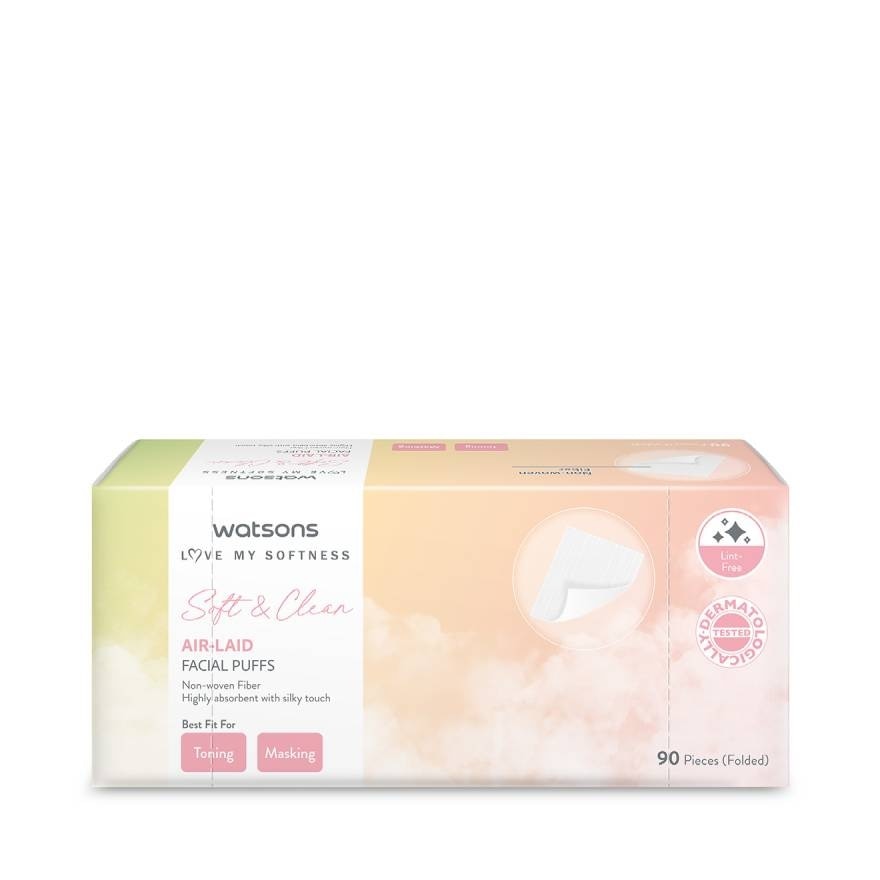 Watsons Air Laid Facial Puffs 90 pcs.