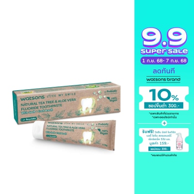 Watsons Watsons Natural Tea Tree  Aloe Vera Fluoride Toothpaste 110 g.