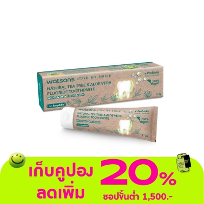 Watsons - Watsons Natural Tea Tree Aloe Vera Fluoride Toothpaste 110 g.