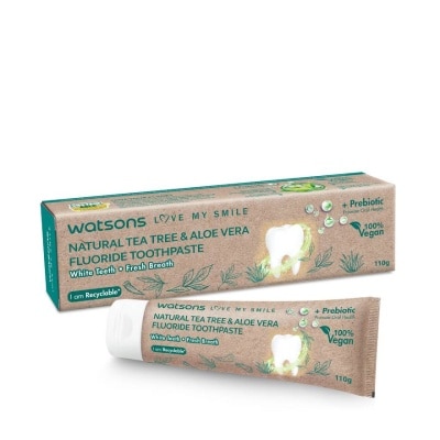 Watsons Watsons Natural Tea Tree  Aloe Vera Fluoride Toothpaste 110 g.