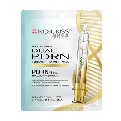 Rojukiss Rojukiss DUAL PDRN Turnover Treatment Mask 1'S มาส์กหน้า ผิวกระจ่างใส ฉ่ำวาว