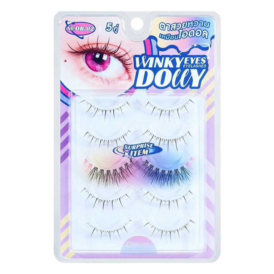 Cosluxe Cosluxe Winky Eyes Dolly Eyelashes 5Pairs No. DB-02