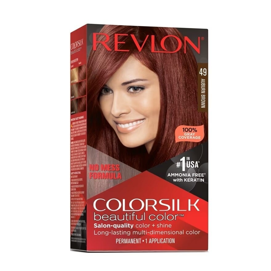 Revlon Colorsilk Beautiful Color With Keratin No.49 Auburn Brown