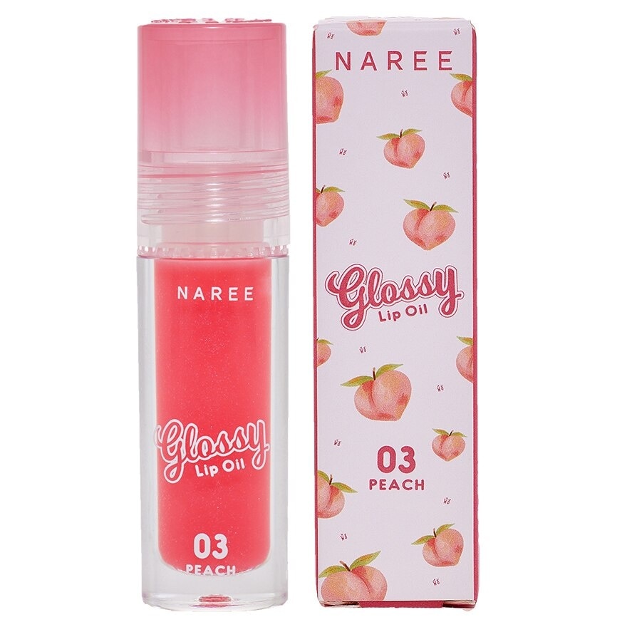 Naree Glossy Lip Oil 2.5g. 03 Peach