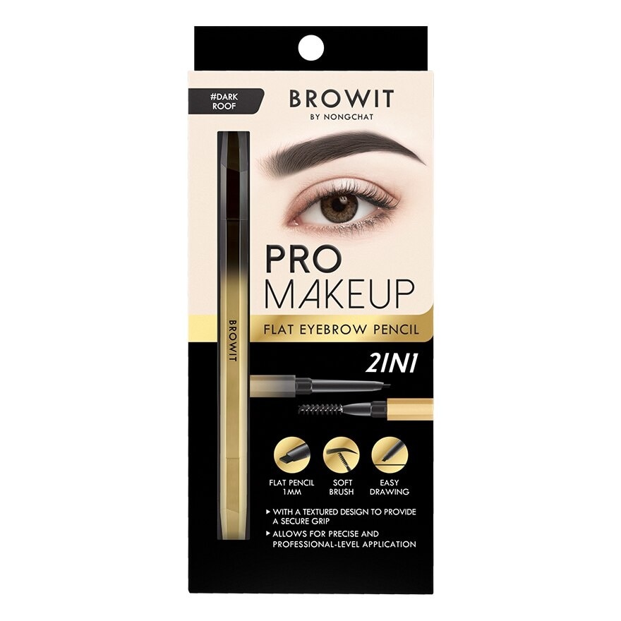 Browit Pro Makeup Flat Eyebrow Pencil 0.08g. Dark Roof