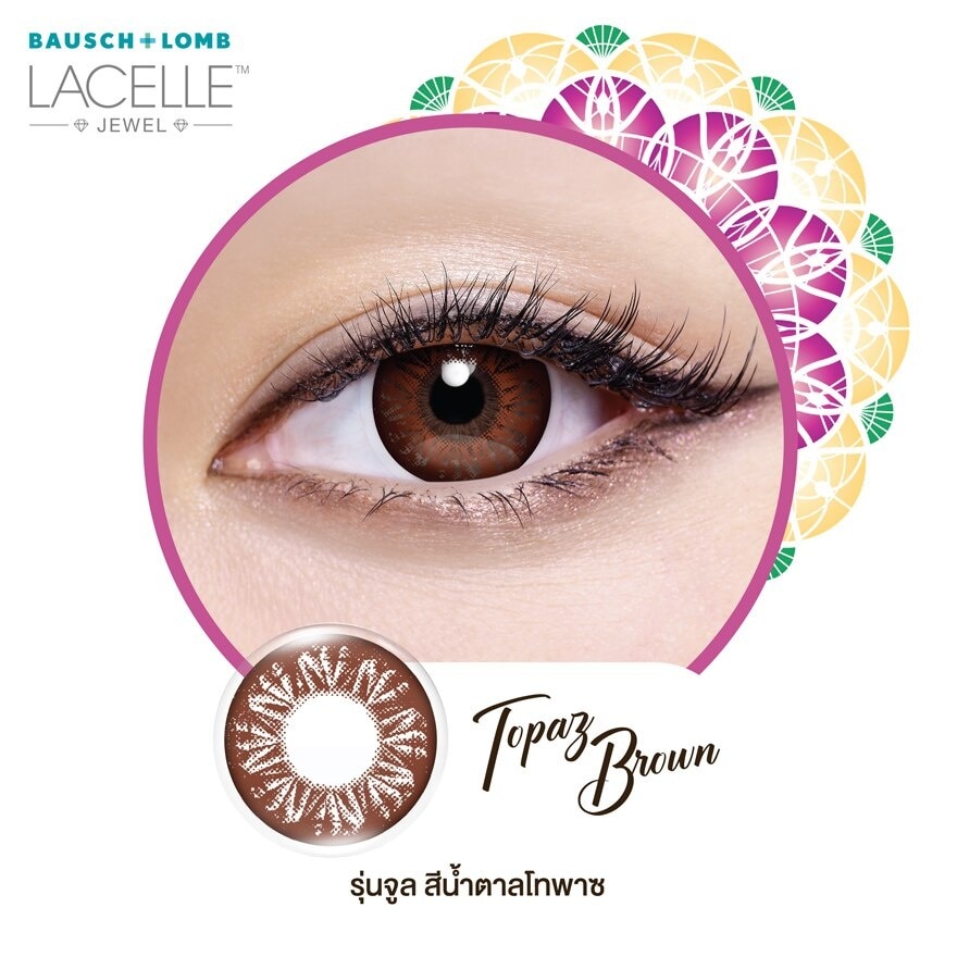 B+L Lacelle Monthly Color Lenses Jewel T-Brown -5.50