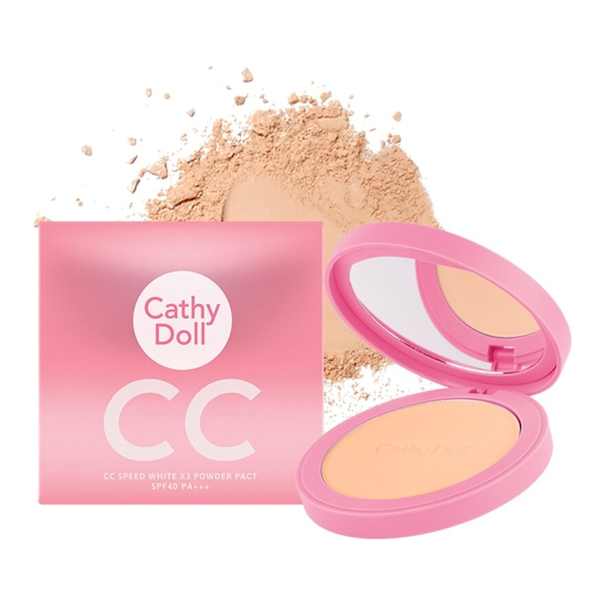เคที่ดอลล์ ซีซีสปีดไวท์เอ็กซ์3 พาวเดอร์ แพ็ค SPF40 PA+++ 12ก. 24 มีเดียมเบจ