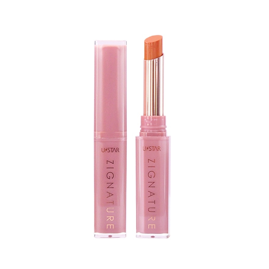 Ustar Zignature Maxx Cover Crystal Glam Lipstick 1.8g. 02 Peach Bebe