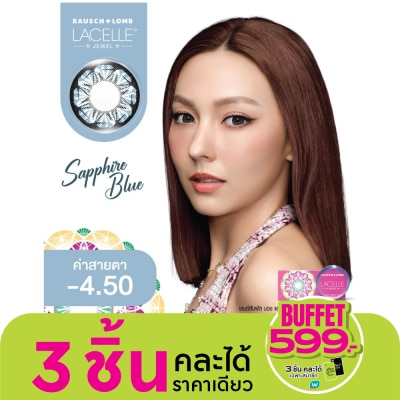 Bausch & Lomb B+L Lacelle Monthly Color Lenses Jewel Blue -4.50