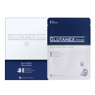 Glutanex กลูตาเน็กซ์ มาส์ก สโนว์ ไวท์ ชีท มาส์ก (25 กรัม x 5 แผ่น)