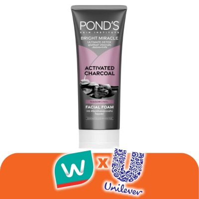 Pond's - พอนด์ส ไบรท์ มิราเคิล อัลทิเมท ดีท็อกซ์ แอคทิเวท ชาร์โคล เฟเชียล โฟม 90 กรัม