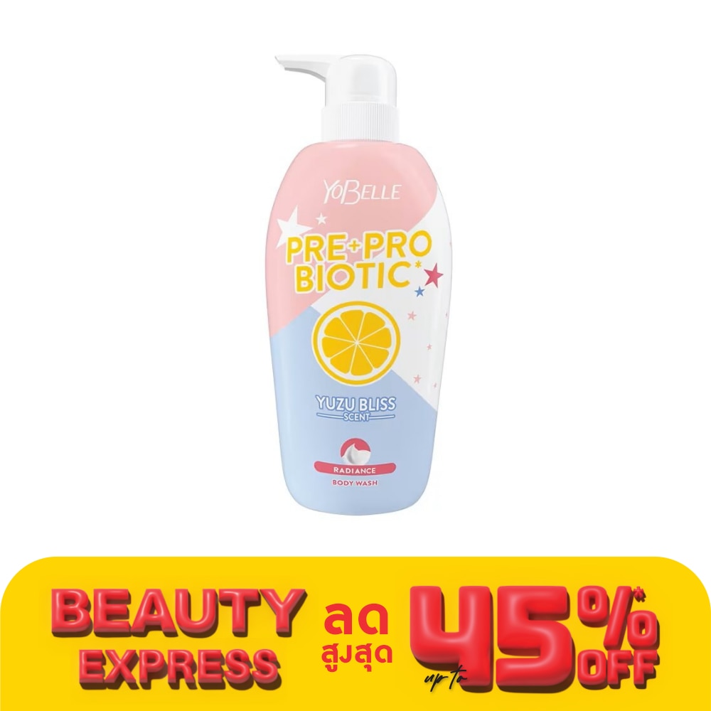 Yobelle Body Wash Pre Pro Biotic Yuzu Bliss 400 Ml. ครีมอาบน้ำ ฟองวิปครีม