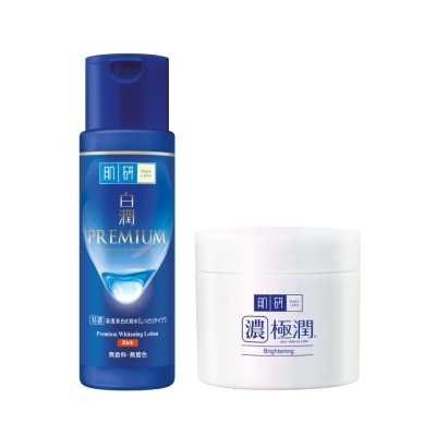 Hada Labo - ฮาดะ ลาโบะ พรีเมี่ยม ไวท์เทนนิ่ง โลชั่น ริช 170 มล.+ไบรท์เทนนิ่ง เพอร์เฟค เจล 80 กรัม image