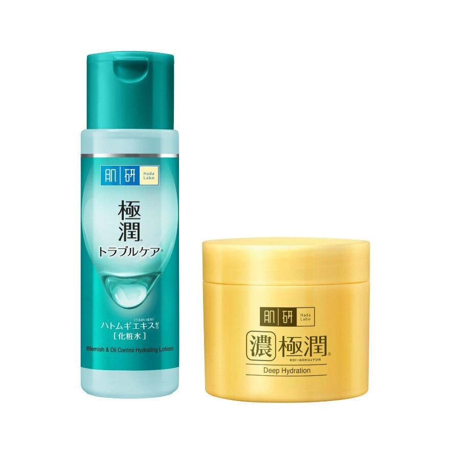 Hada Labo Blemish Oil Control Hydrating Lotion 170 Ml.+ Hydrating Perfect Gel 80 G.