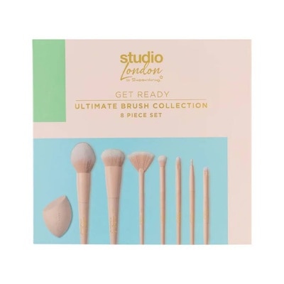 STUDIO LONDON Studio London by Superdrug Get Ready Ultimate Brush Collection 8 Piece.