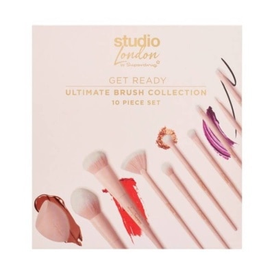 Superdrug Studio London by Superdrug Get Ready Ultimate Brush Collection 10 Piece Set.