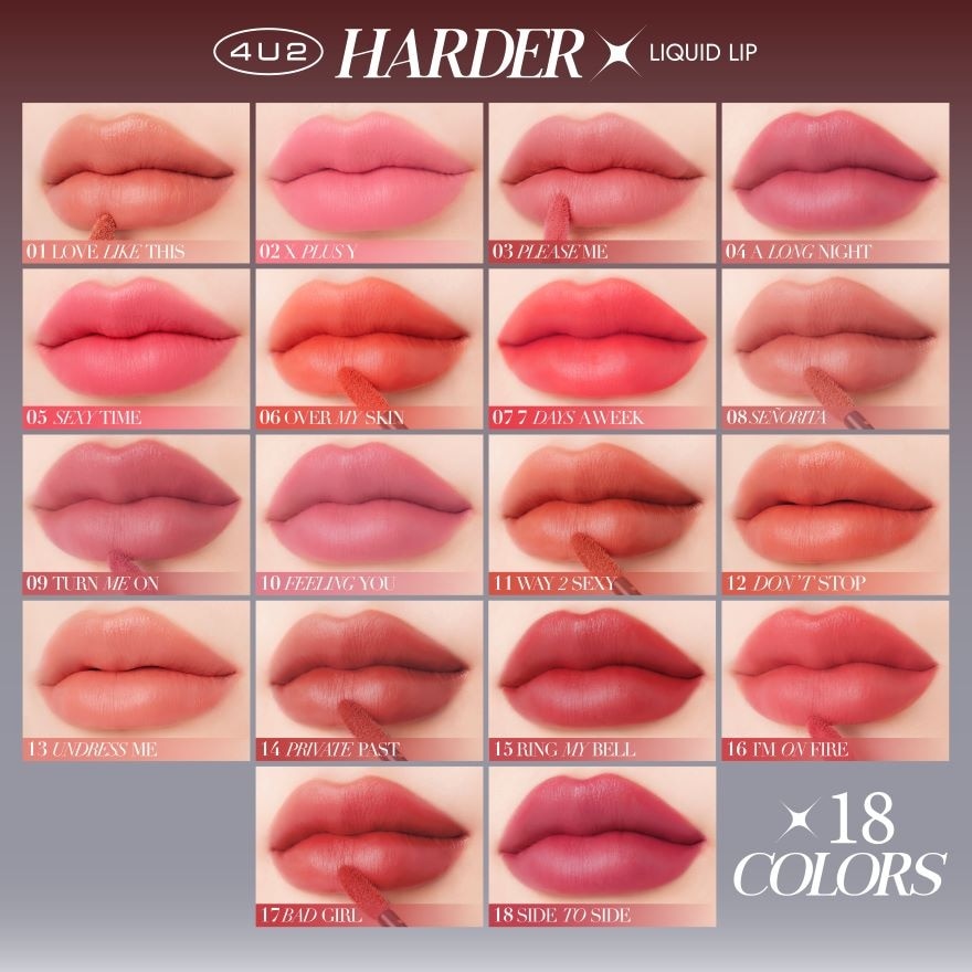 4U2 Harder-X Liquid Lip 3g. 01 Love Like This