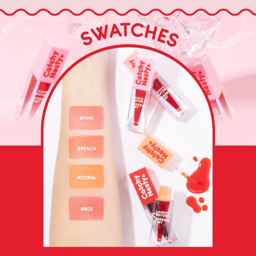 Catchy Nesty I Have Water Mineral Lip Tint 3g. Coral