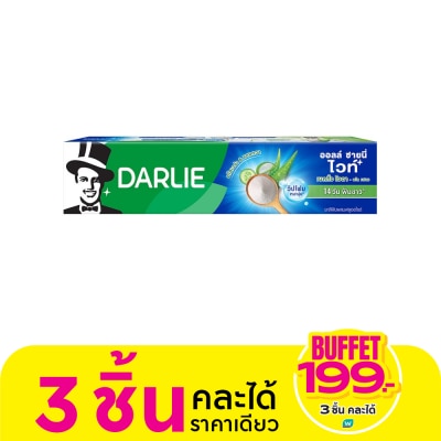 Darlie ดาร์ลี่ ยาสีฟัน ออลล์ ชายนี่ ไวท์ เบคกิ้ง โซดา อโล เฟรช 140 กรัม