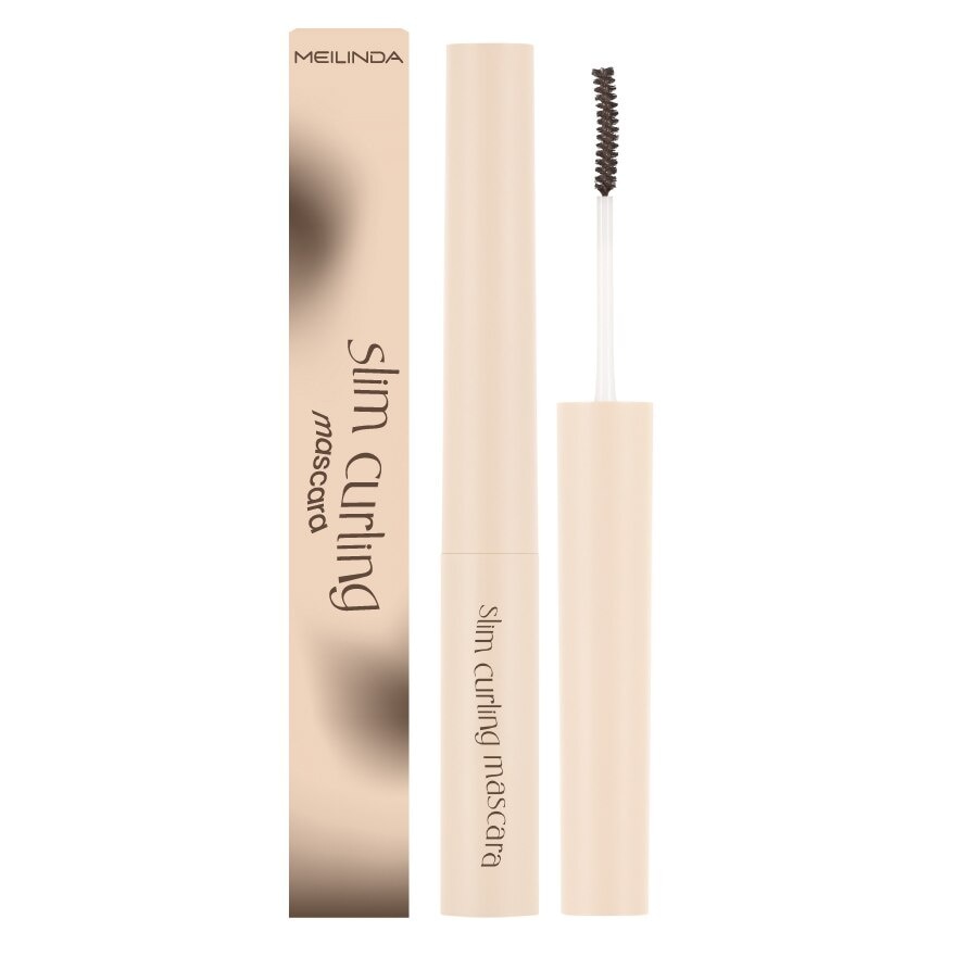 Meilinda Slim Curling Mascara 3g. 02 Ash Brown