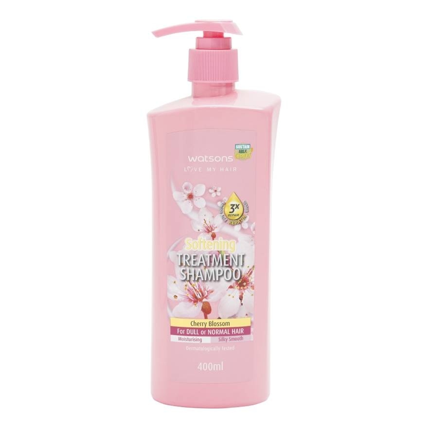 Watsons Treatment Shampoo Cherry Blossom for Dull or Normal Hair 400ml.