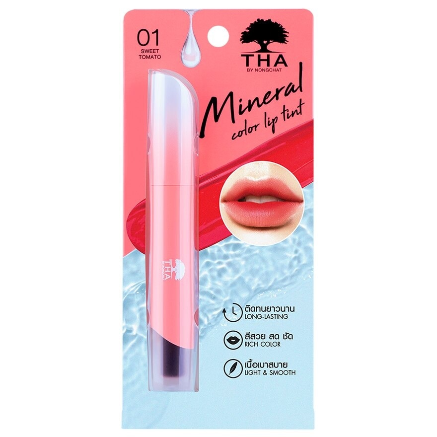 THA By Nongchat Mineral Color Lip Tint 1.9g. 01 Sweet Tomato