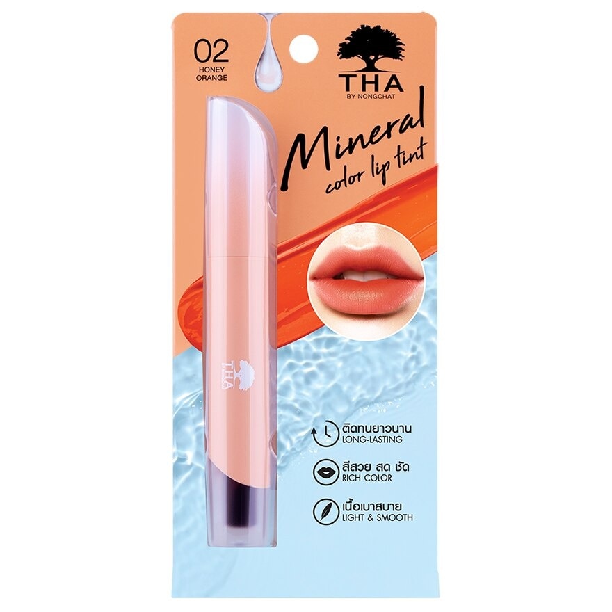 THA By Nongchat Mineral Color Lip Tint 1.9g. 02 Honey Orange