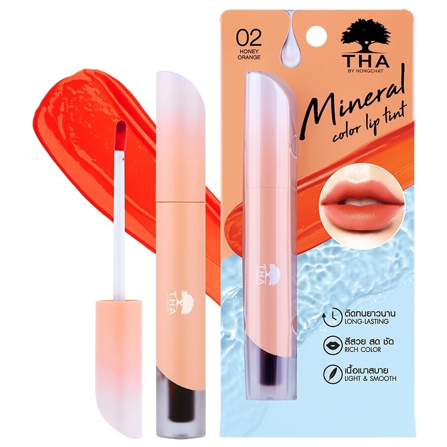 THA By Nongchat Mineral Color Lip Tint 1.9g. 02 Honey Orange