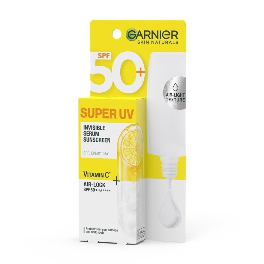 การ์นิเย่ สกินแนทเชอรัลส์ ซูเปอร์ ยูวี-อินวิซิเบิ้ล เซรั่ม ซันสกรีน SPF50+PA++++30มล.