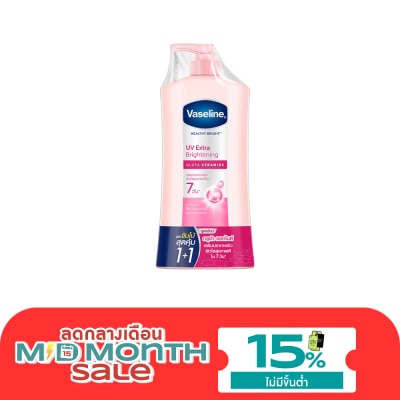 Vaseline วาสลีน เฮลธี้ ไบรท์ ยูวี เอ็กซ์ตร้า ไบรท์เทนนิ่ง กลูต้า เซราไมด์ 470 มล.แพ็คคู่ image