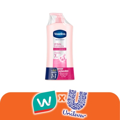Vaseline - วาสลีน เฮลธี้ ไบรท์ ยูวี เอ็กซ์ตร้า ไบรท์เทนนิ่ง กลูต้า เซราไมด์ 470 มล.แพ็คคู่