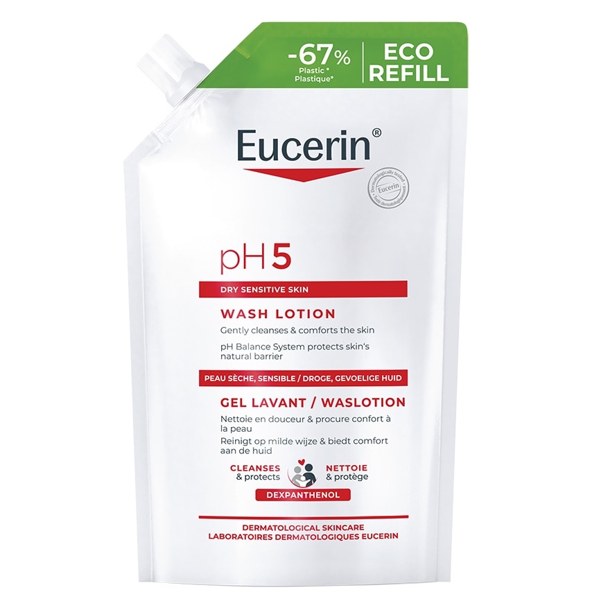 Eucerin Dry pH5 Sensitive Skin Wash Lotion Refill 400 ml. image