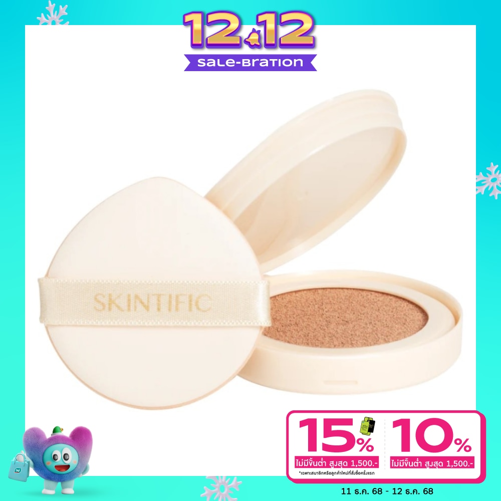 Skintific สกินทิฟิค โคฟเวอร์ ออล์ เพอร์เฟค คุชชั่น รีฟิล SPF 35 PA++++ 01 วานิลลา (สำหรับผิวขาว