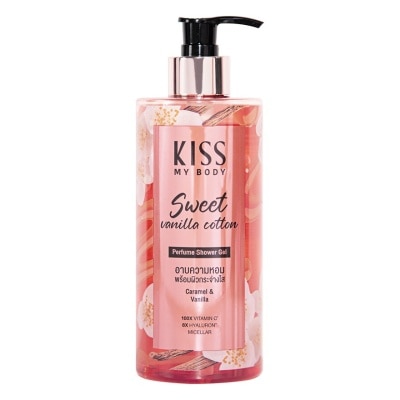 Kiss My Body Kiss My Body Perfume Shower Gel Sweet Vanilla Cotton 380 Ml.เจลอาบน้ำ ผิวหอม กระจ่างใ