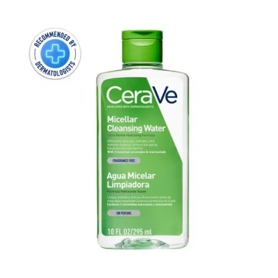 Cerave เซราวี ไมเซล่า คลีนซิ่ง วอเตอร์ 295 มล. ผลิตภัณฑ์ลบเมคอัพสูตรอ่อนโยน