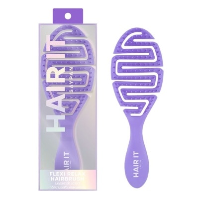 Hair it HAIR IT Flexi Relax Hairbrush Purple Lavender Scent