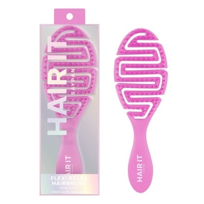 Hair it HAIR IT Flexi Relax Hairbrush Pink Rose Scent