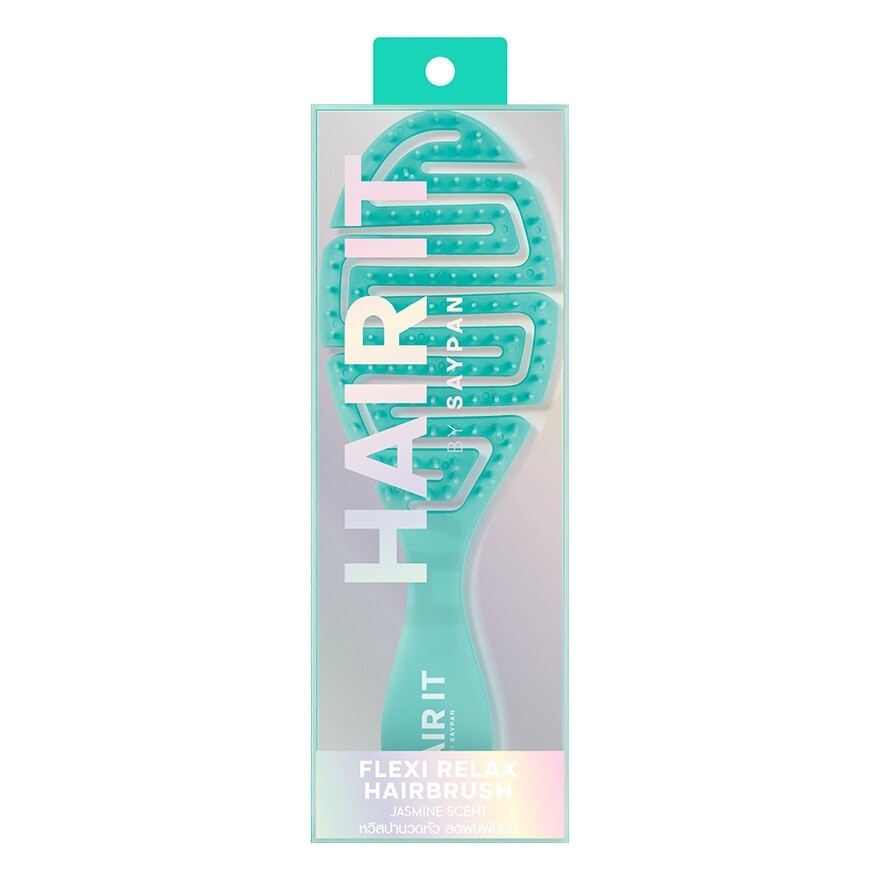 HAIR IT Flexi Relax Hairbrush Green Jasmine Scent