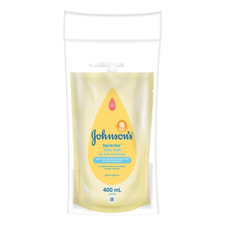 Johnsons Baby Top to Toe Baby Bath 500+Refill 400 Ml. สบู่เหลวอาบน้ำ สระผม เด็ก