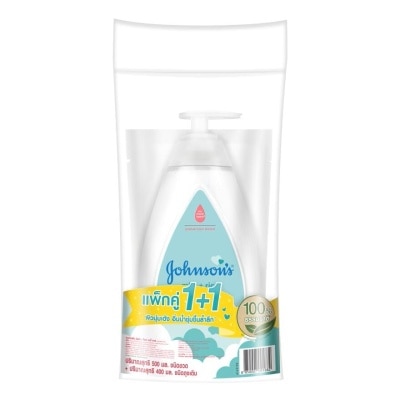 Johnson Johnsons Baby Milk+Rice Bath 500+Refill 400 Ml. สบู่เหลวอาบน้ำ สระผม เด็ก