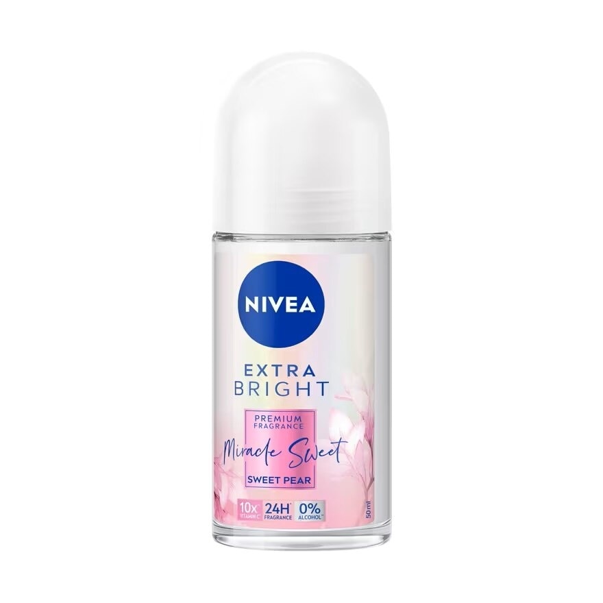 NIVEA Extra Bright Premium Fragrance Miracle Sweet Sweet Pear Roll On 50 Ml.