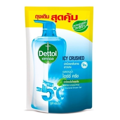 Dettol Dettol Shower Gel Icy Crushed Refill 370 G. เจลอาบน้ำ เย็นสบาย สดชื่น