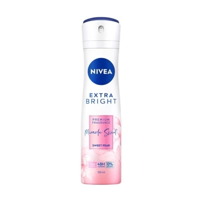 Nivea นีเวีย เอ็กซ์ตร้า ไบรท์ พรีเมียม ฟราแกรนซ์ มิราเคิล สวีท สวีท แพร์ สเปรย์ 150 มล.