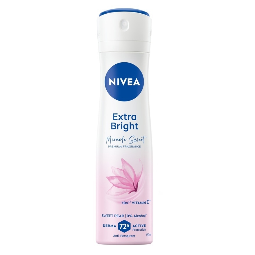 Nivea Extra Bright Miracle Sweet Premium Fragrance Sweet Pear Spray 150 Ml.