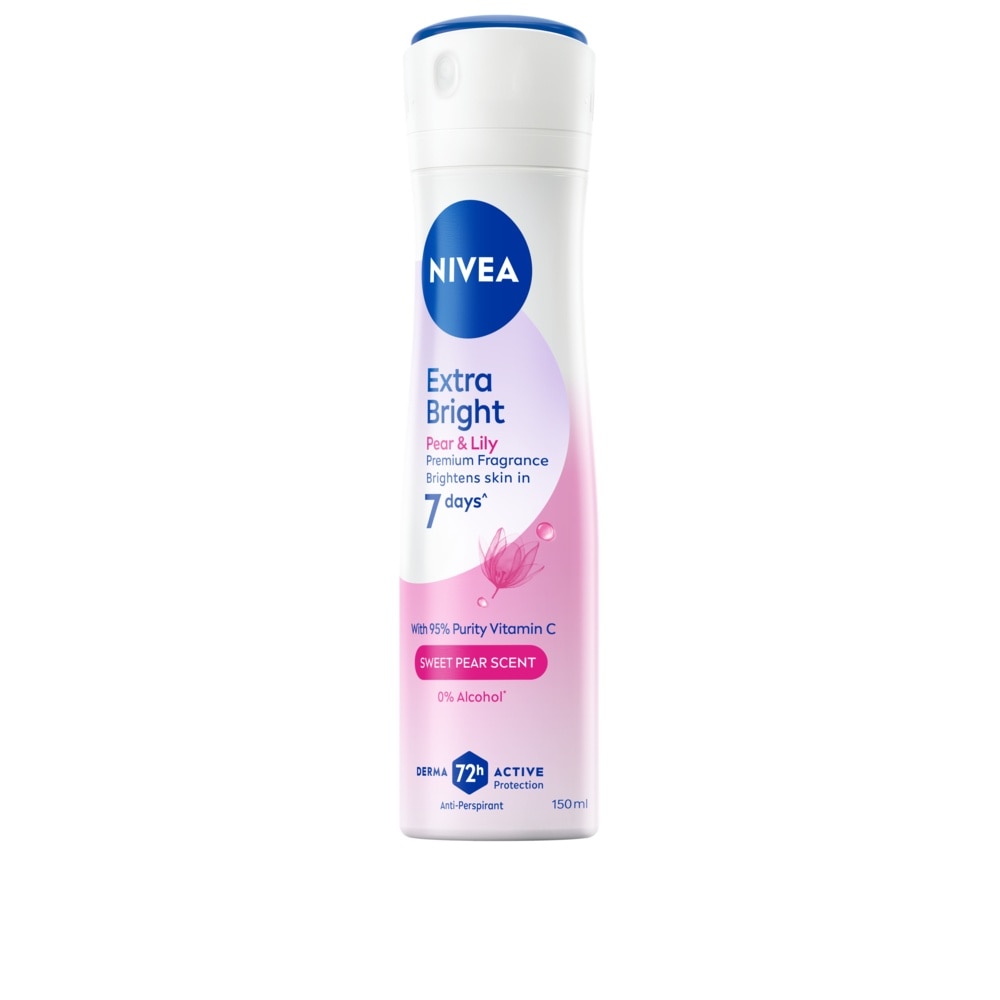 Nivea Spray Extra Bright Premium Fragrance Pear Lily 150 Ml.