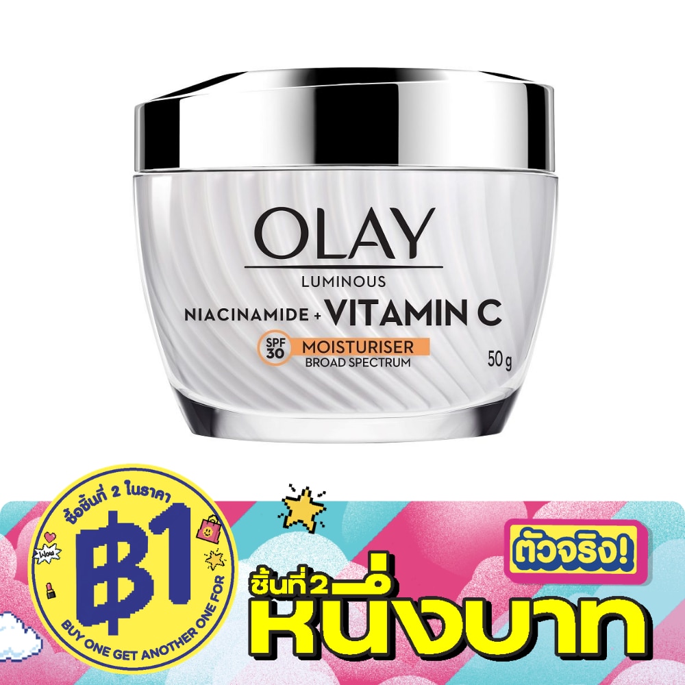 Olay Luminous Niacinamide + Vitamin C Moisturiser SPF30 50 G. image