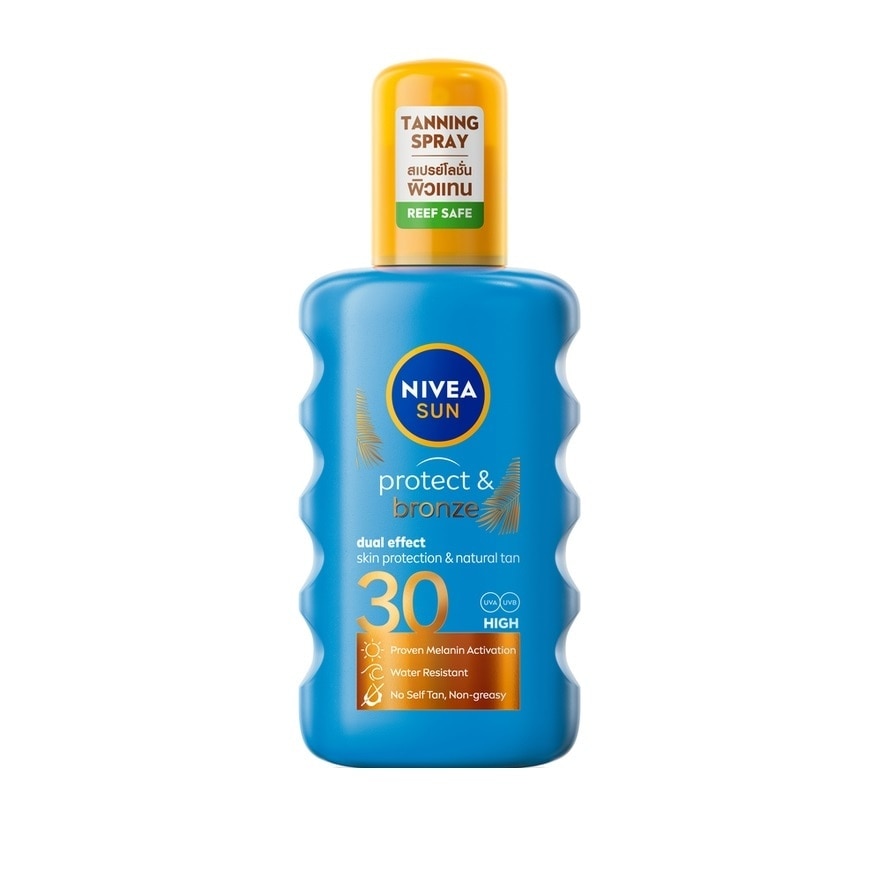 NIVEA Sun Protect  Bronze SPF30 200 Ml. สเปรย์ป้องกันแสงแดด สำหรับผิวกาย