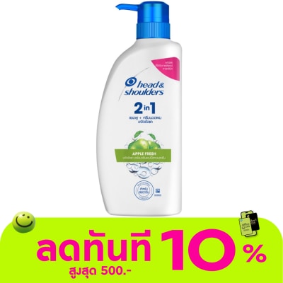 Head&Shoulder เฮด แอนด์ โชว์เดอร์ 2อิน1 แชมพู+ครีมนวด แอนตี้ แดนดรัฟ แอปเปิ้ล เฟรช 370 มล. image